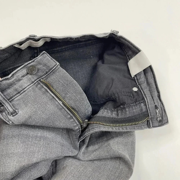 Everlane Raw Hem High Rise Skinny Ankle Jeans Faded Black 25 - Picture 9 of 12